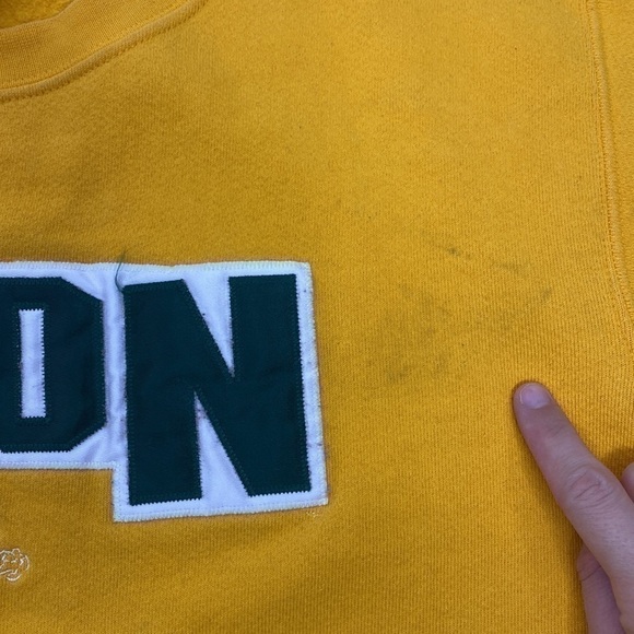 Vintage CI Apparel NDSU Bison Yellow Crewneck Sweatshirt Size Small 90's - Picture 5 of 7